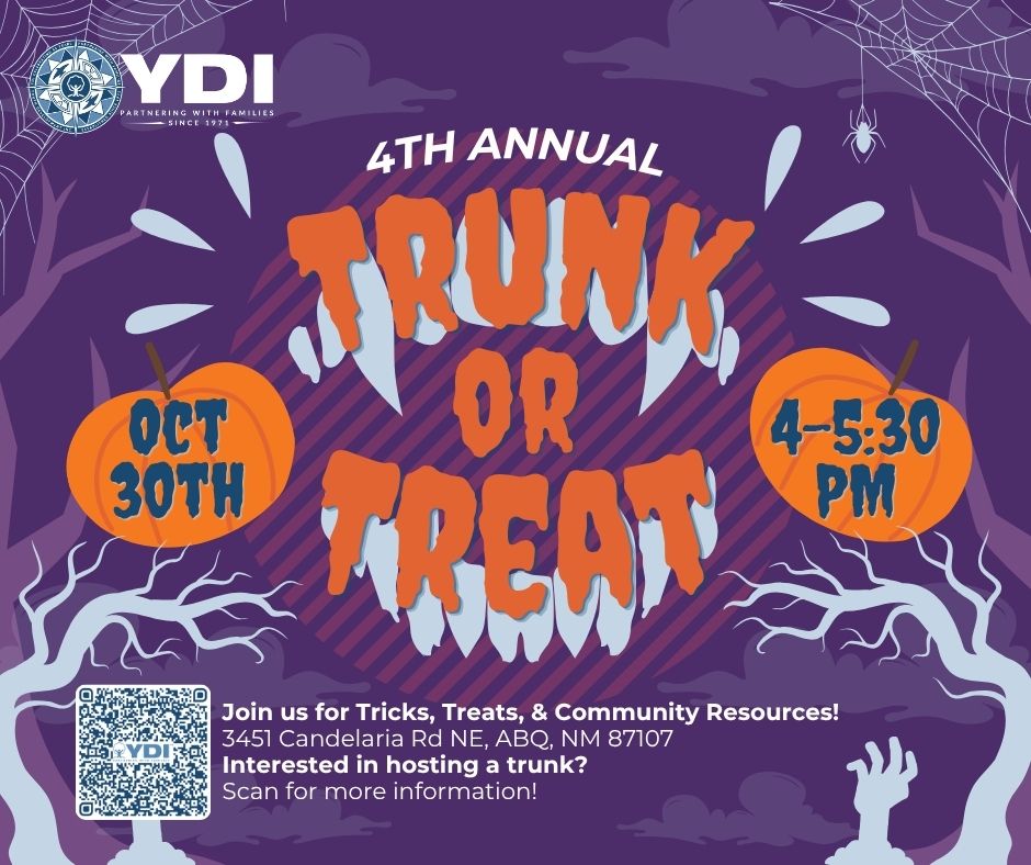 English 2026 Trunk Or Treat Save the Date YDI New Mexico Albuquerque